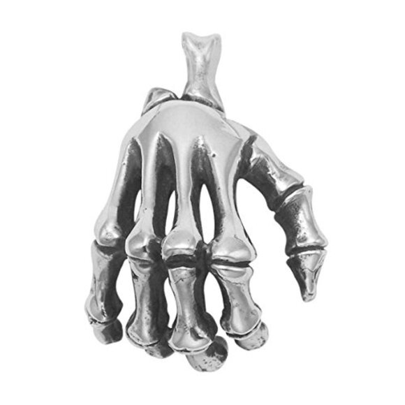Sterling Silver Boney Hand Pendant - Unisex pendant - skelleton jewelry - Picture 1 of 1